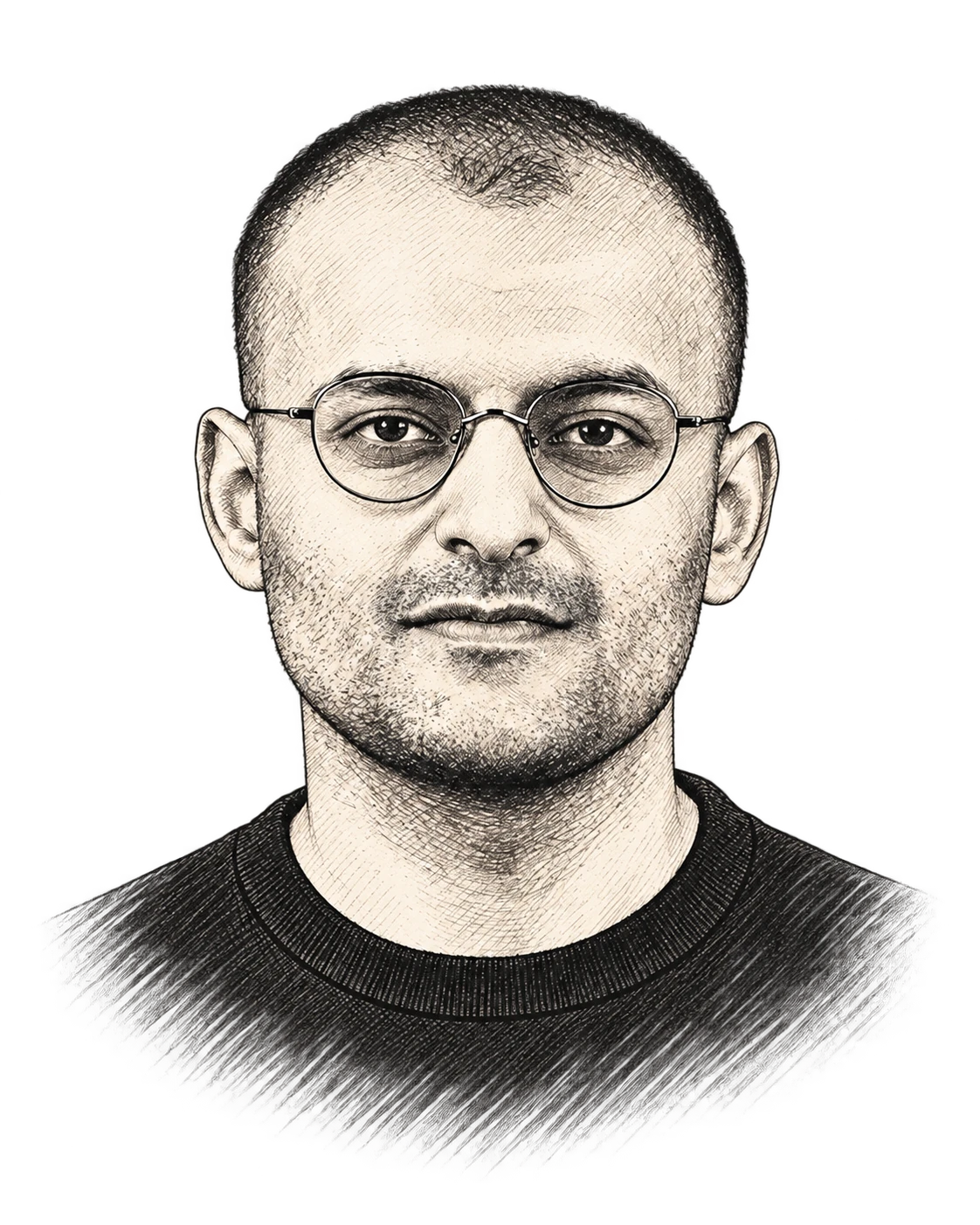 Illustrated portrait of Kartik Chopra